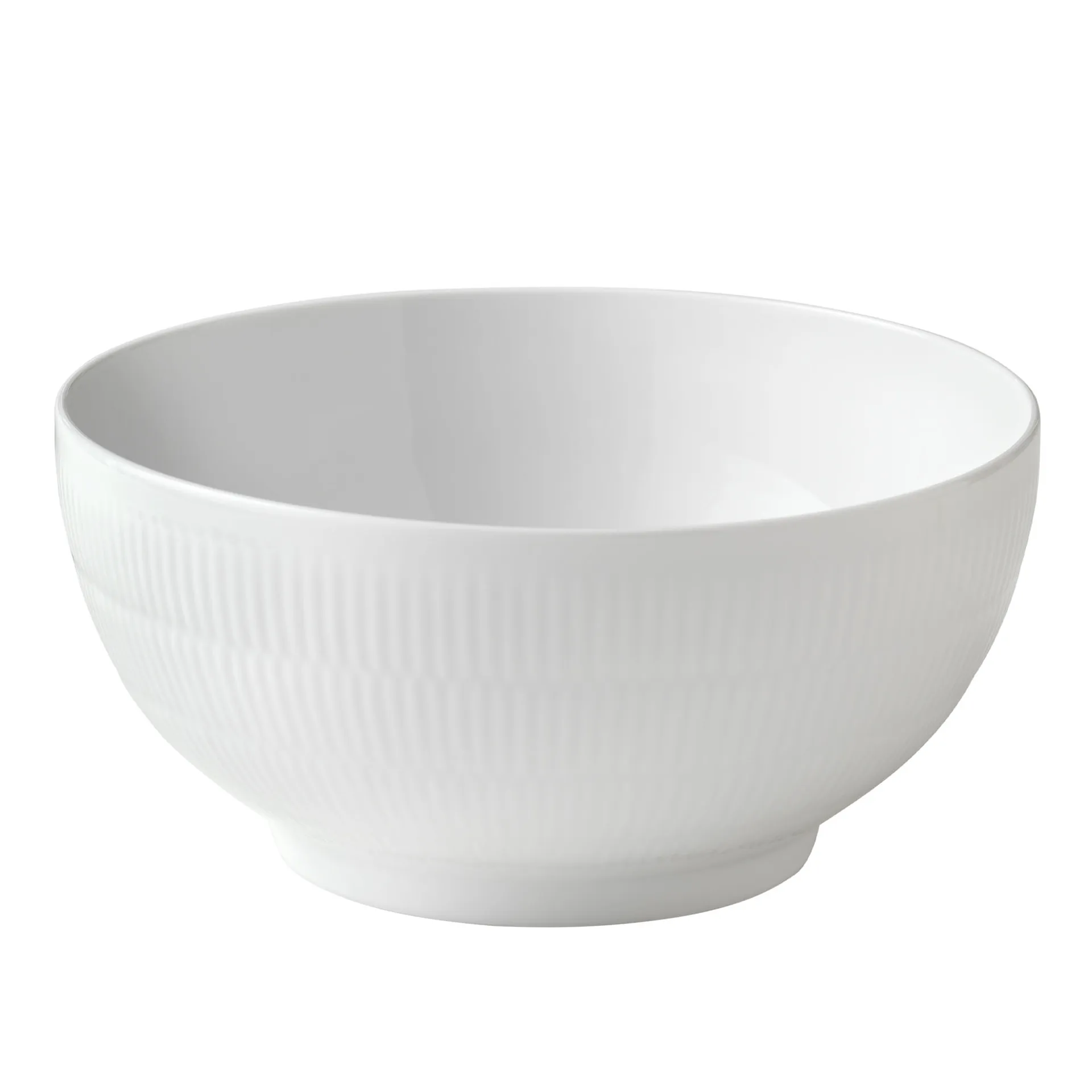 White Fluted Bowl 3.1 L / 24 cm - Royal Copenhagen - NO GA