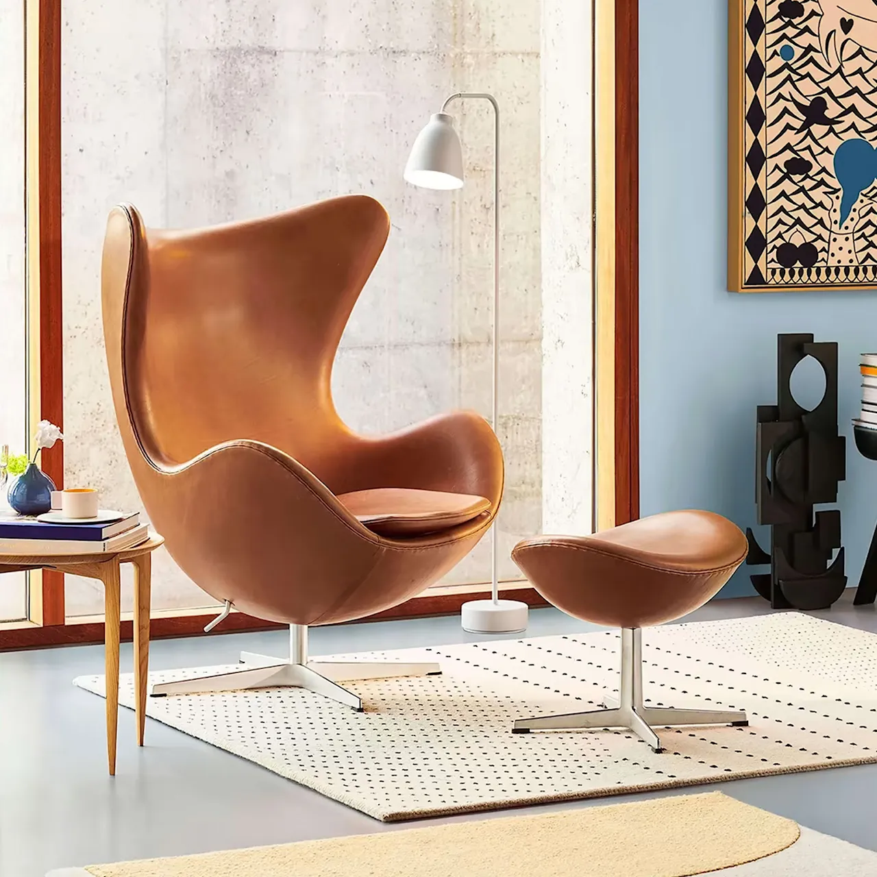 3127 Ægget fodskammel Brown Bronze
