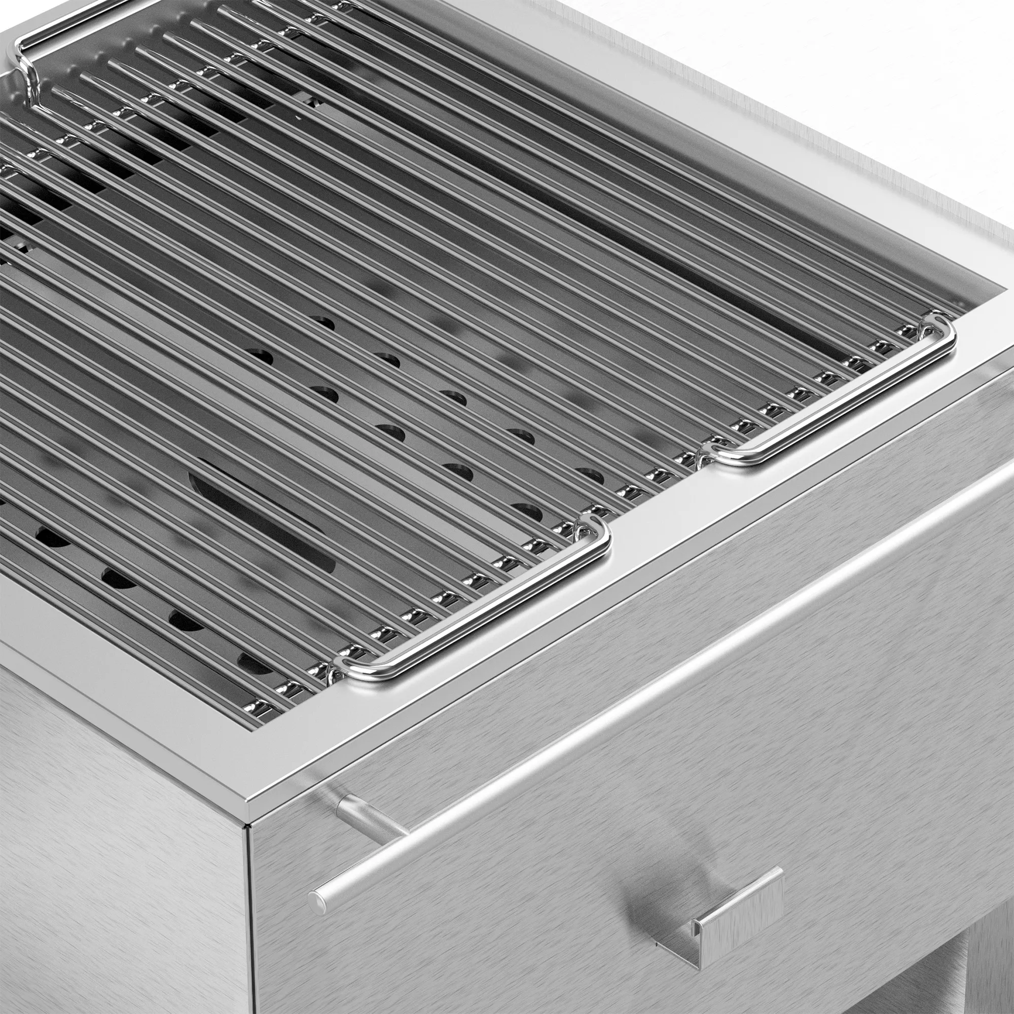 Combinatie C buitenkeuken met houtskoolgrill en spoelbak - 16