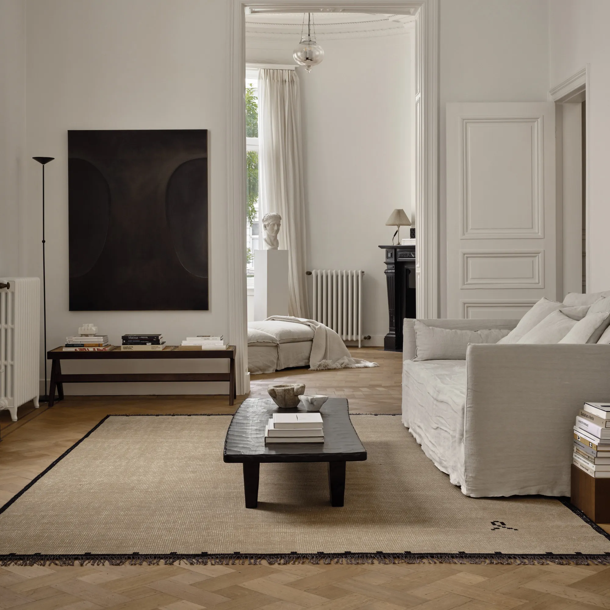 Elder 01 Black Wool Rug - 10