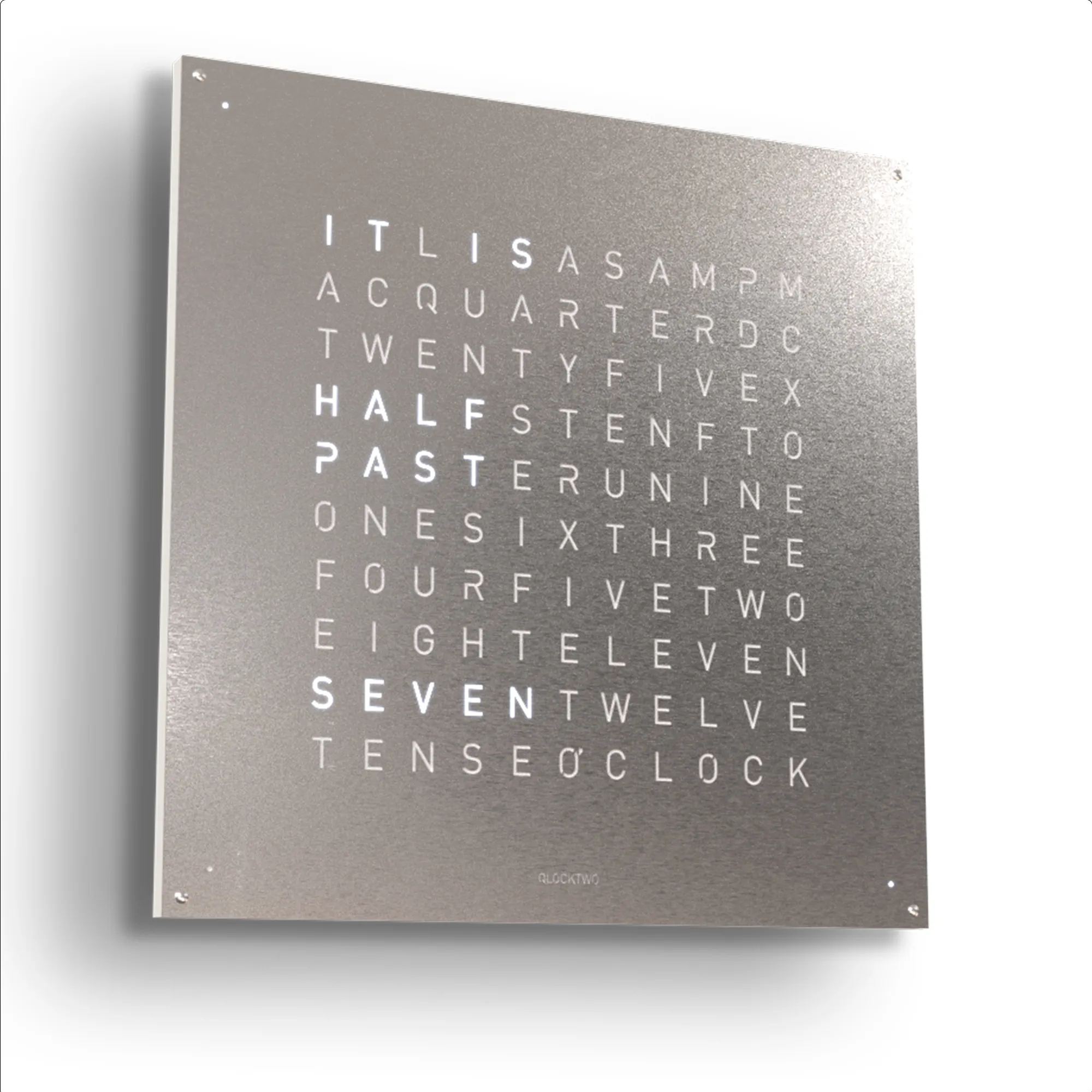 Qlocktwo Earth 90 Creator's Edition – Stainless Steel - 2