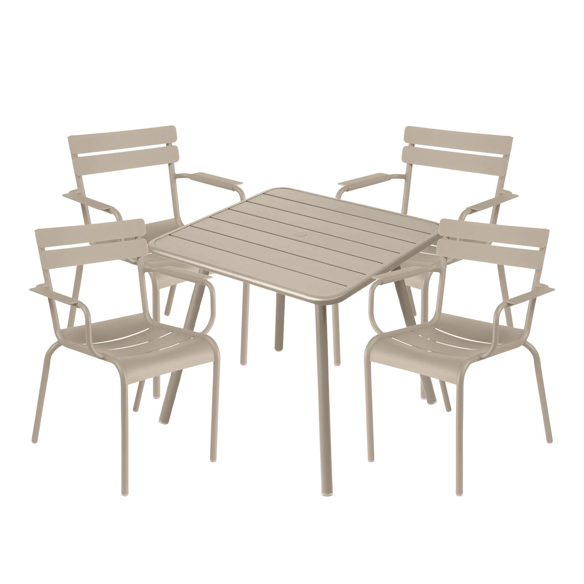 Luxembourg dining set four-legged table & 4 armchairs - 1
