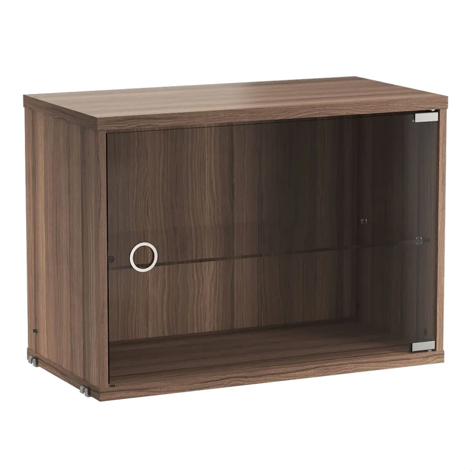 Cabinet with glass door 58x30cm walnut