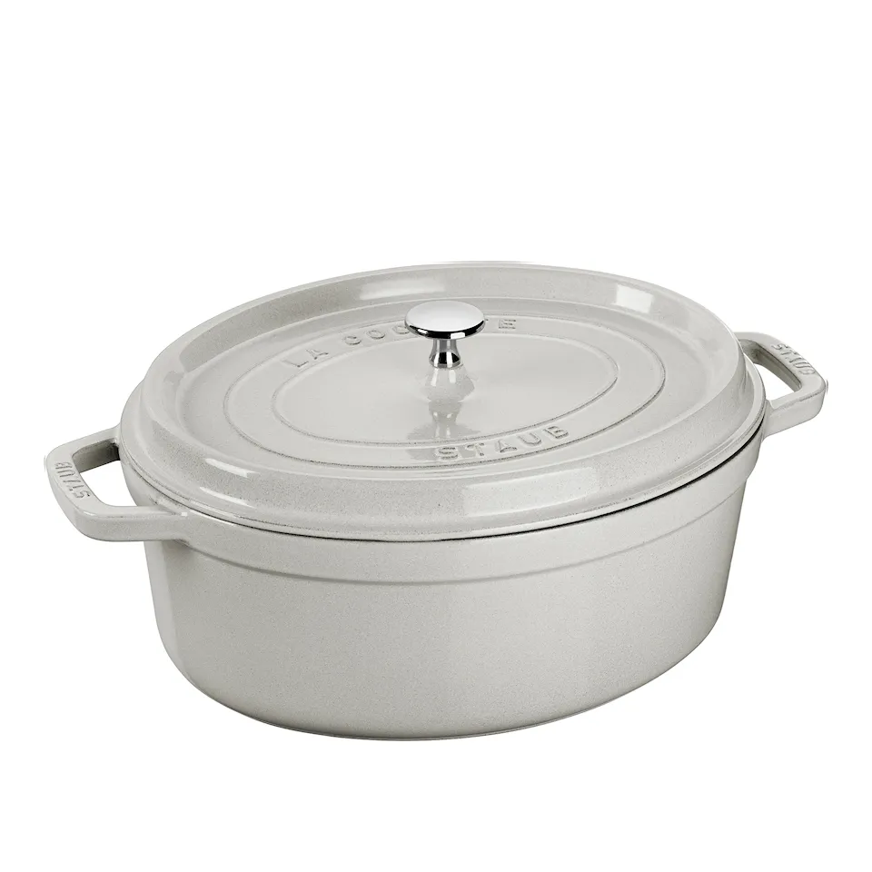 La Cocotte Oval Casserole 31 cm - White Truffle