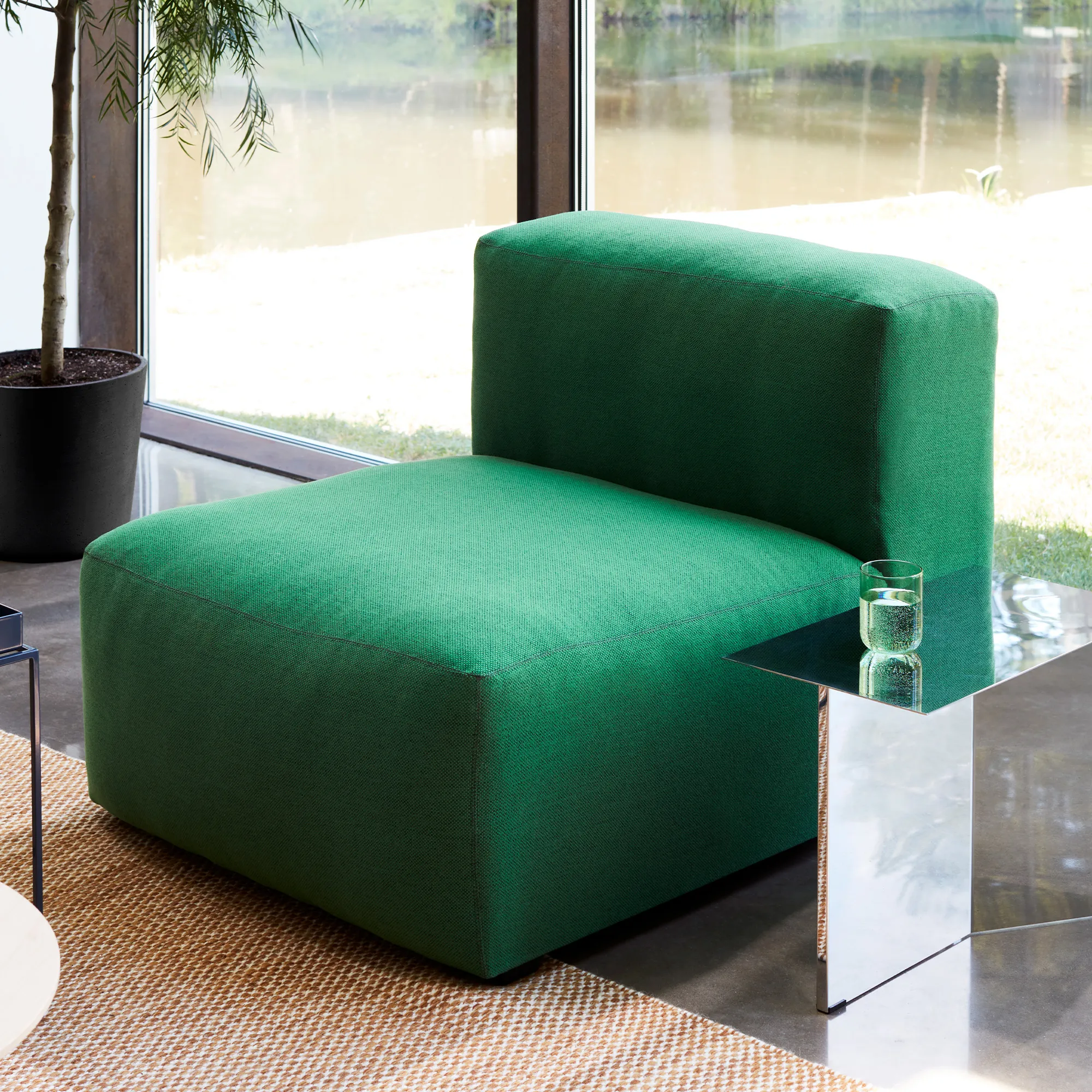 Slit Coffee Table Round High - 2