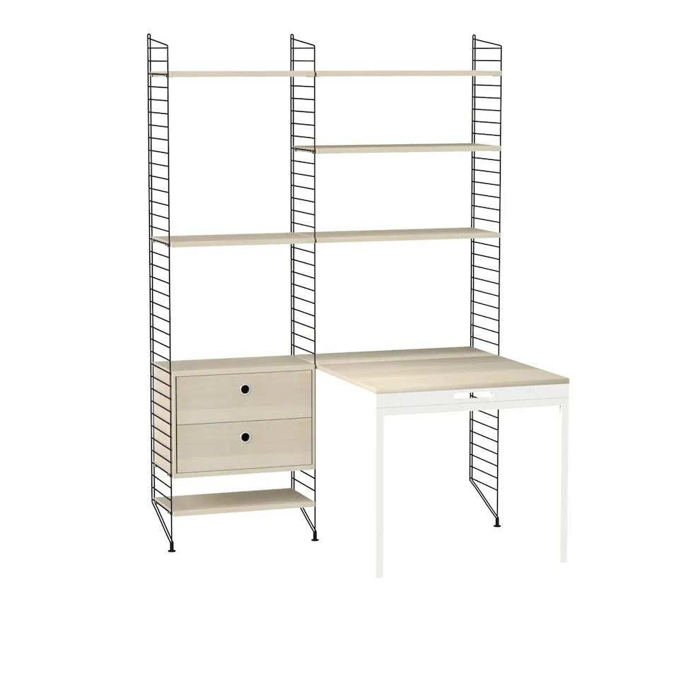 Office shelving system E ash/black