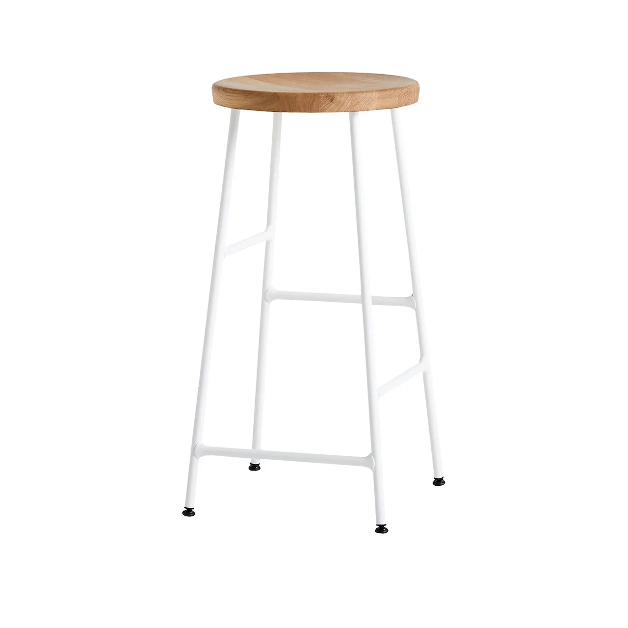 Cornet Bar Stool Low - Soft Black - Chromed Steel