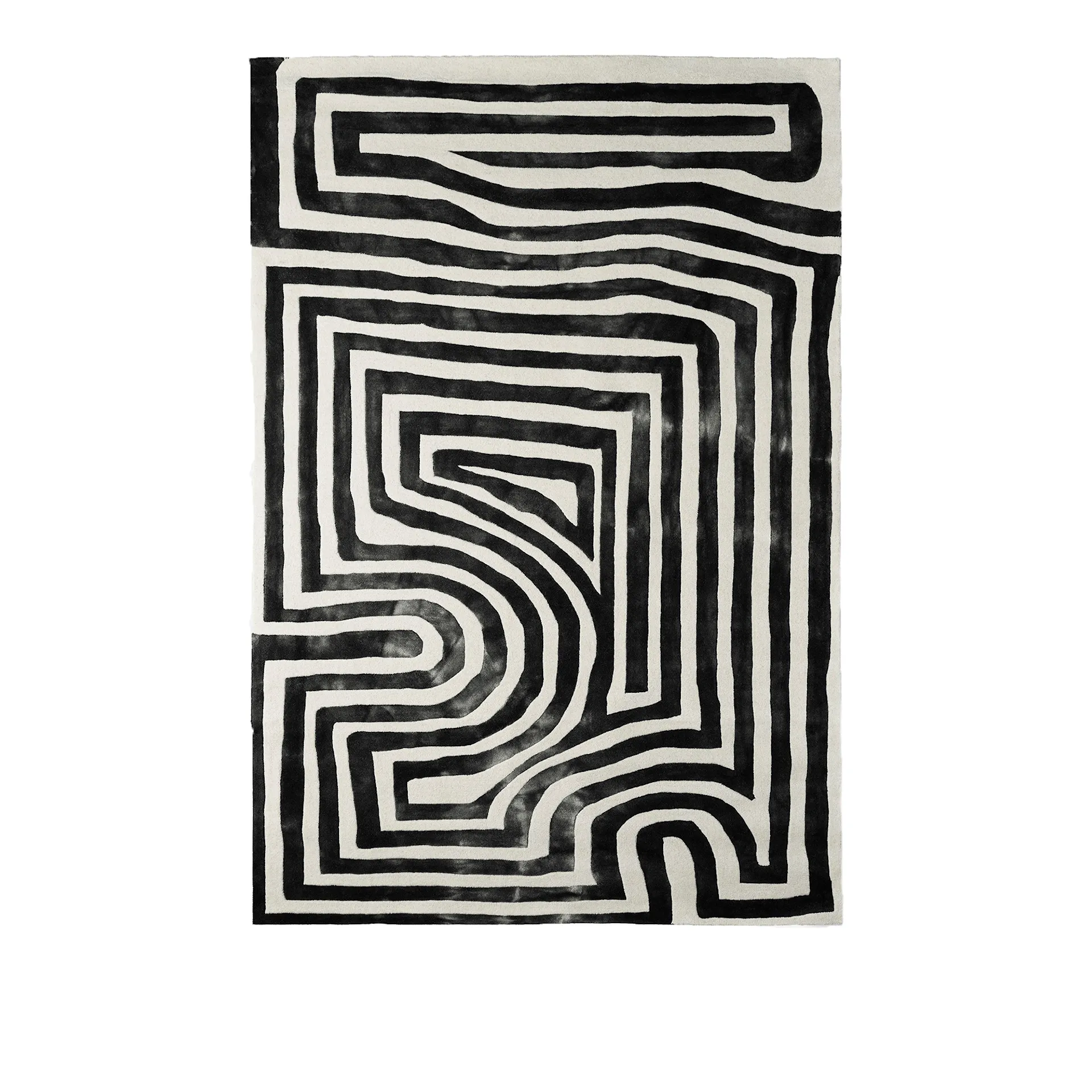 DD Psychedelic Labyrinth Rug Charcoal - Dusty Deco - NO GA