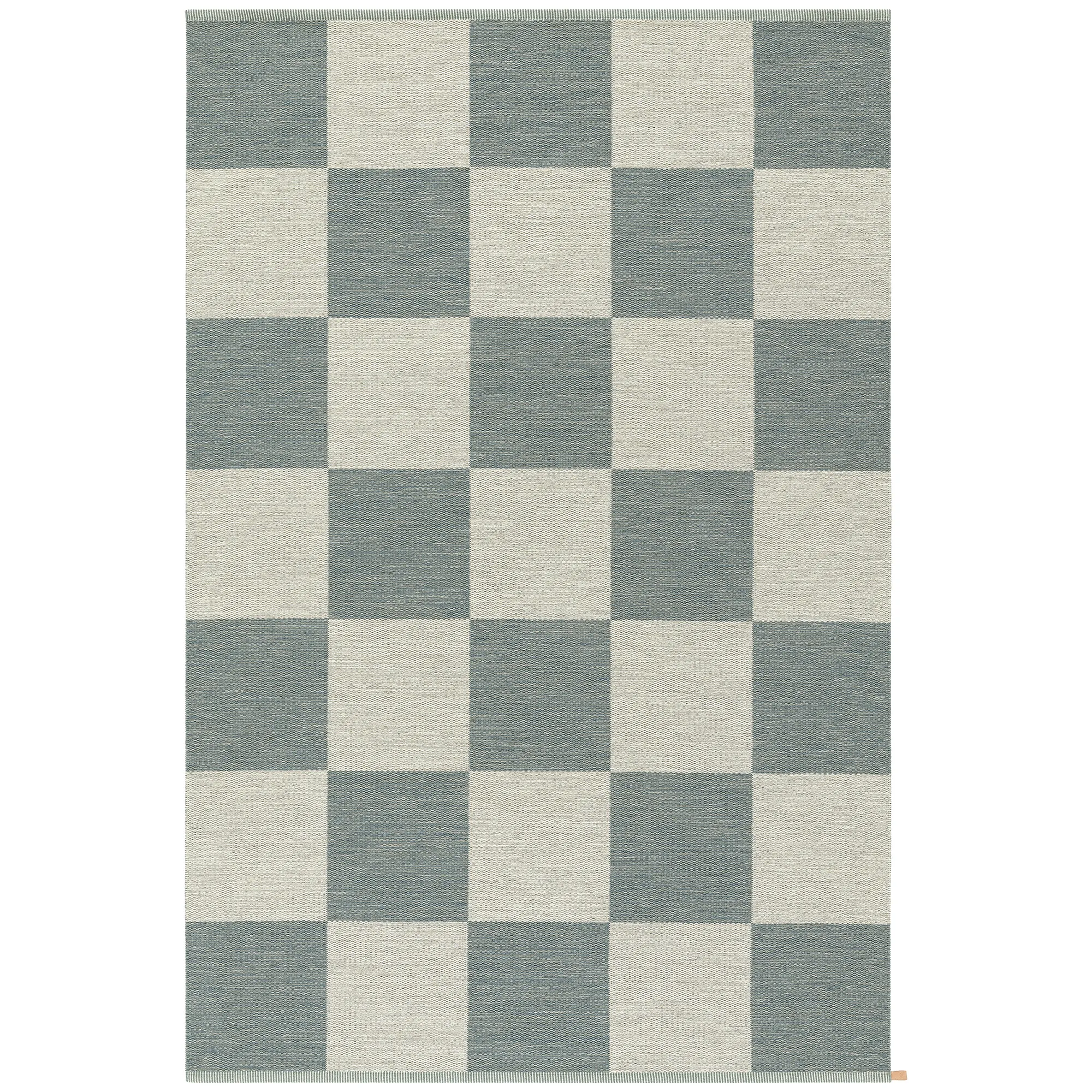 Checkerboard Icon Polarized Blue 251 Wool Rug - 1