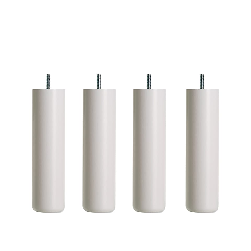 DUX Bed legs Round White 4-pack