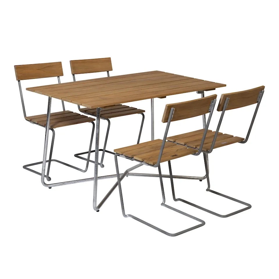 Klassinen sarja - B25A Table & 4 kpl Tuoli 1 Teak