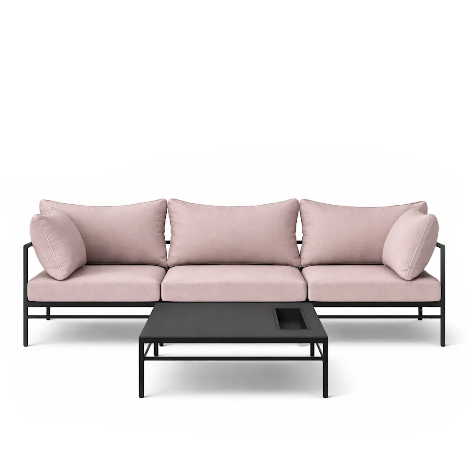 Rivage 3-zits buitenbank & Rivage buitensalontafel