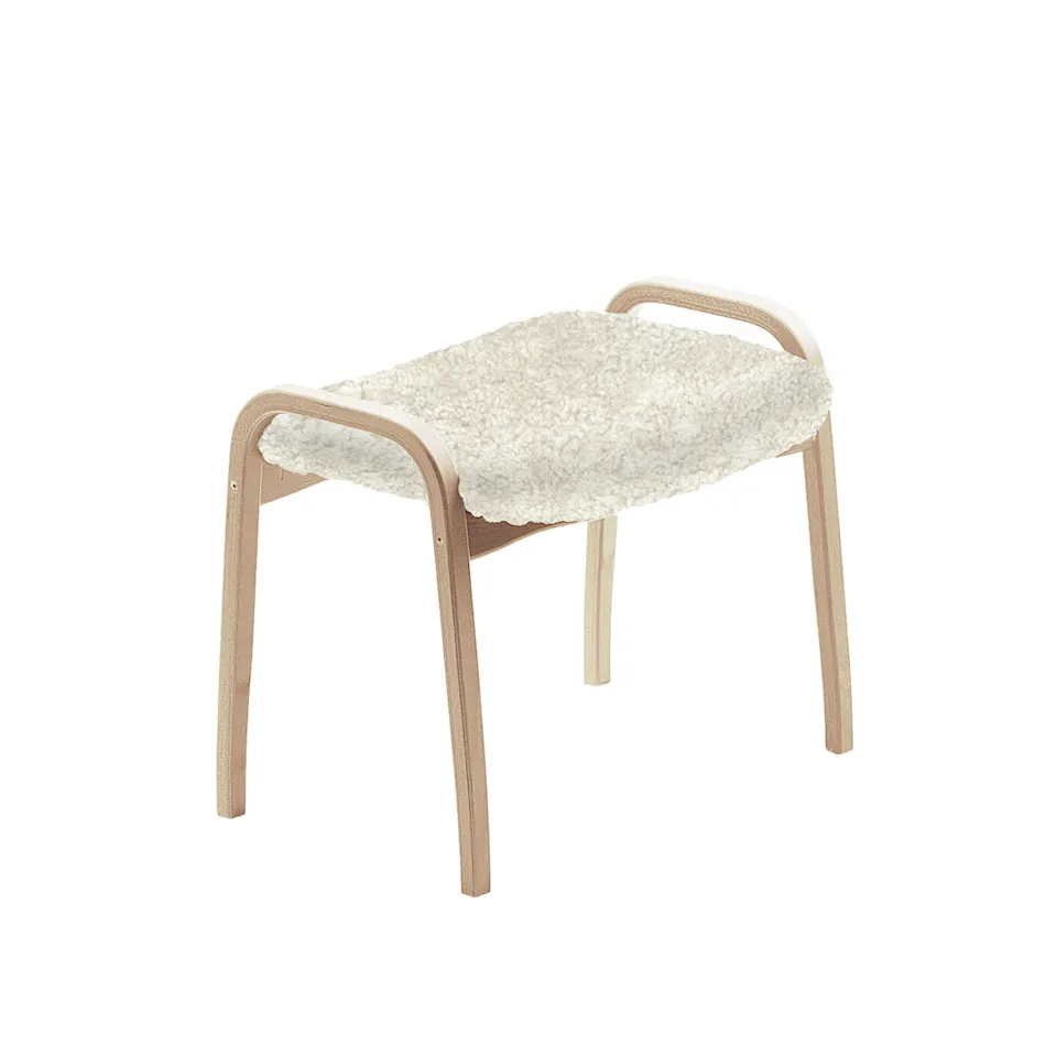 Lamino Stool, Beech, Sheepskin Off-White