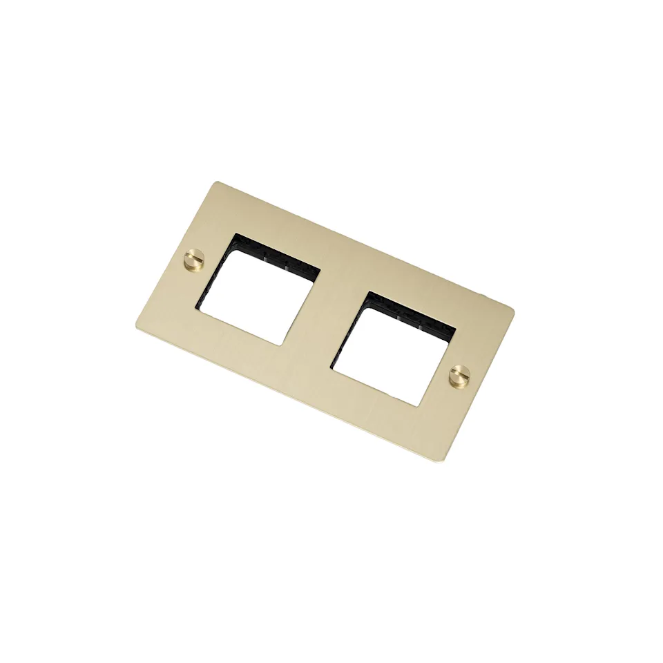 2G Wall Plate Horizontal No Infills