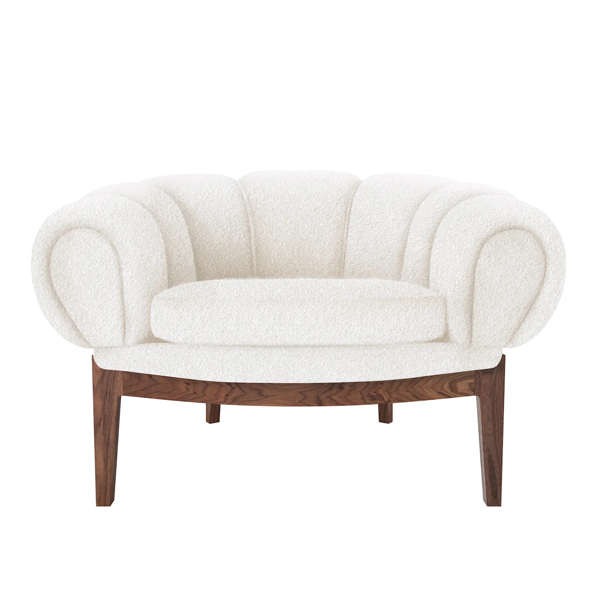 Croissant Lounge Chair Walnut Oiled/001 Ivory - Gubi - NO GA