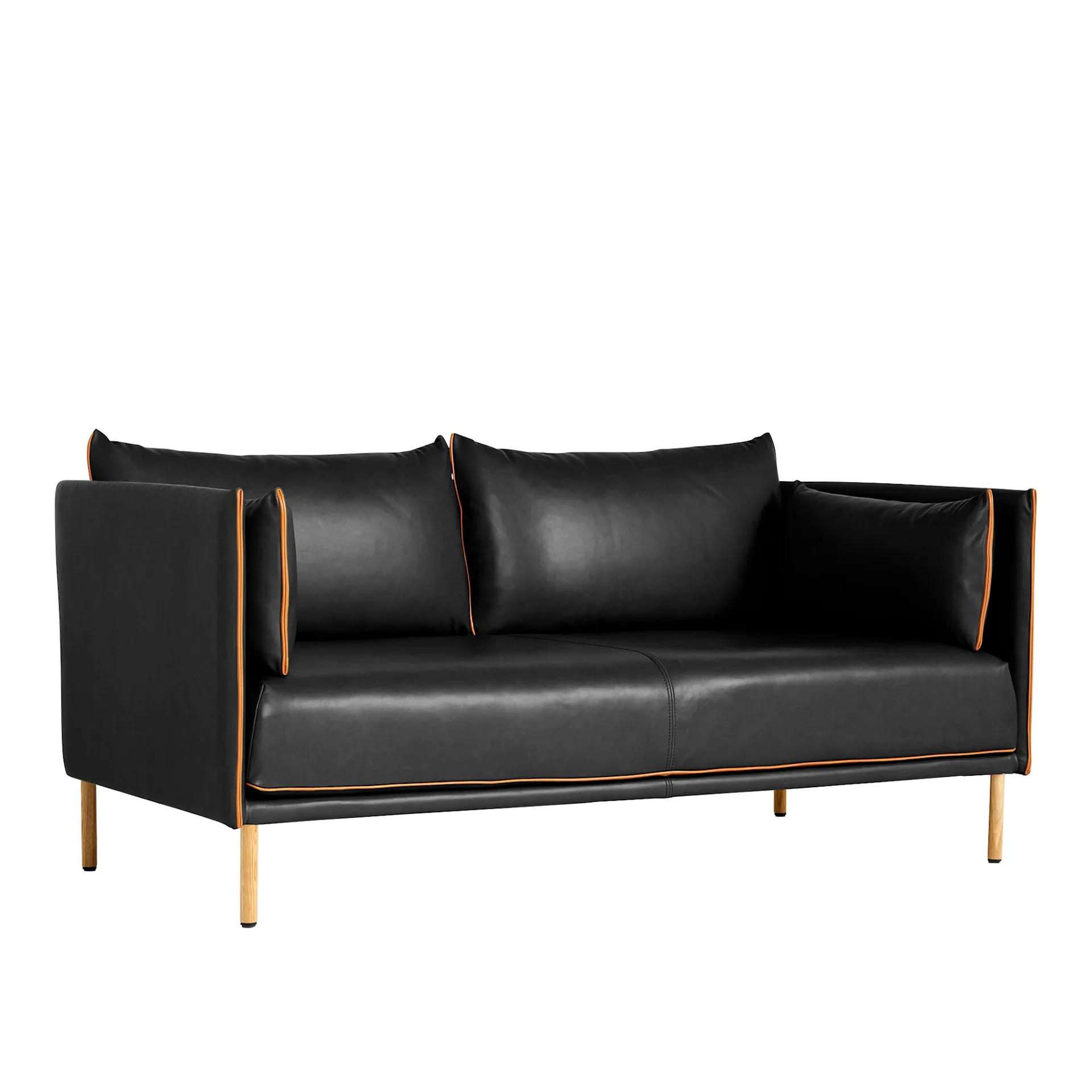 Silhouette 2-Seater Sofa Cognac Piping/Black - HAY - GamFratesi - NO GA