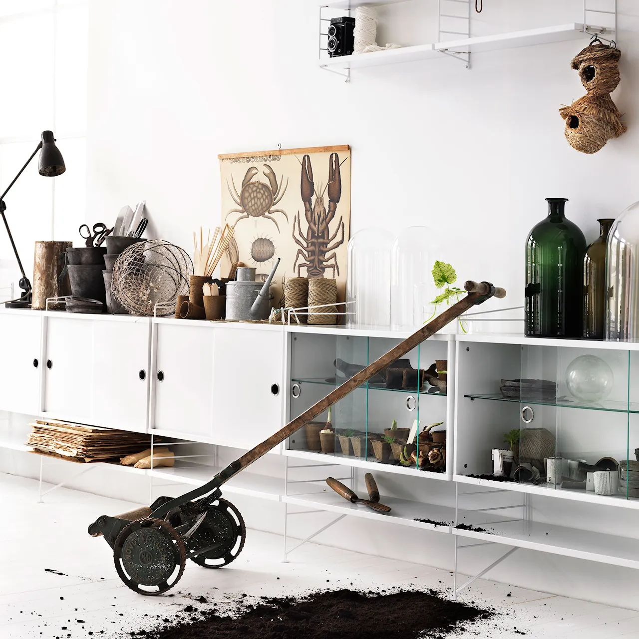 Display cabinet 78x30cm white