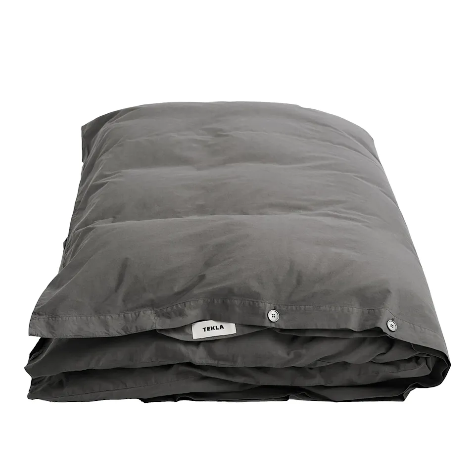 Percale Solid Dark Taupe Duvet Cover