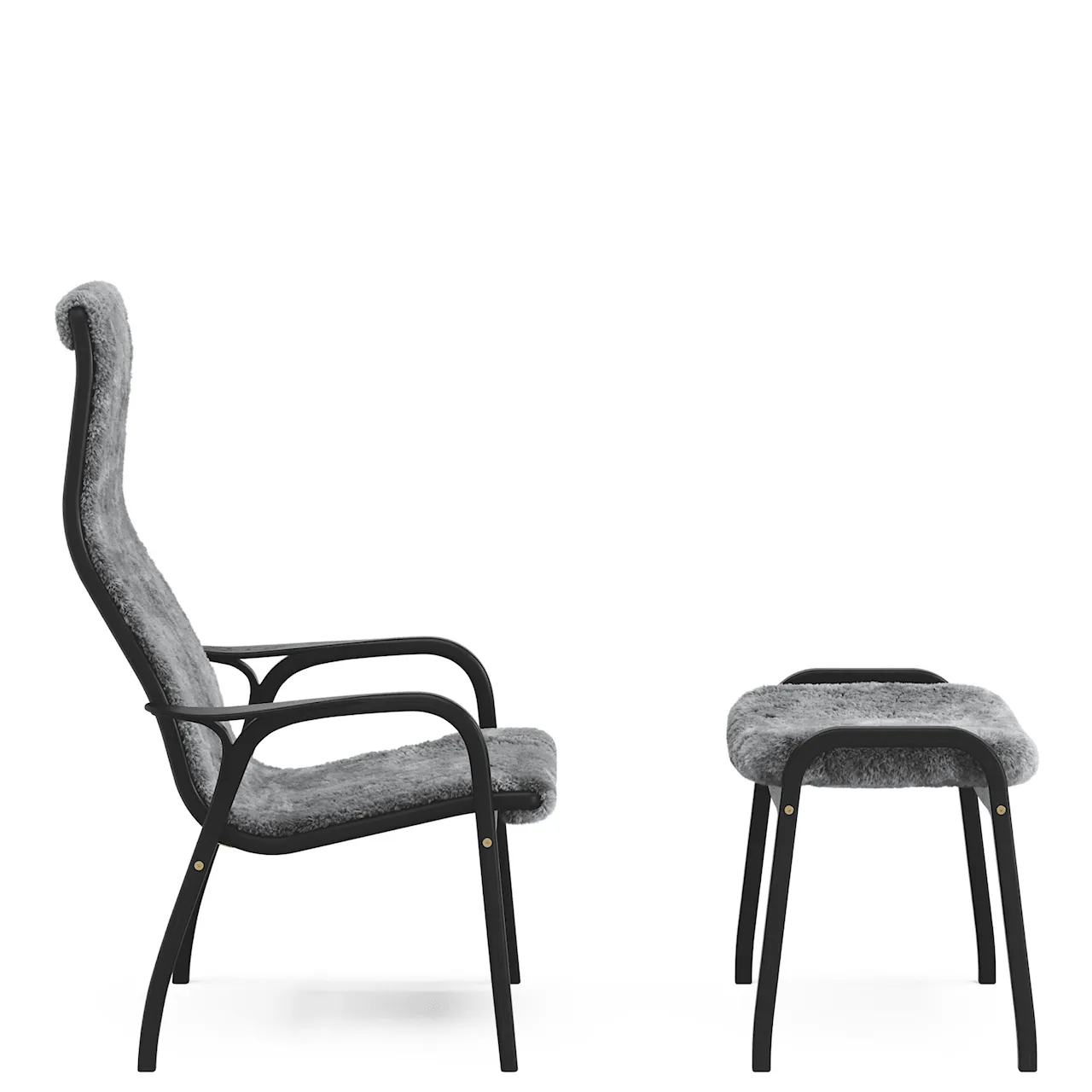 Lamino armchair and footstool