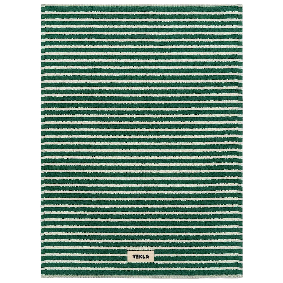 Bath Mat 70X50, Teel Green Stripes