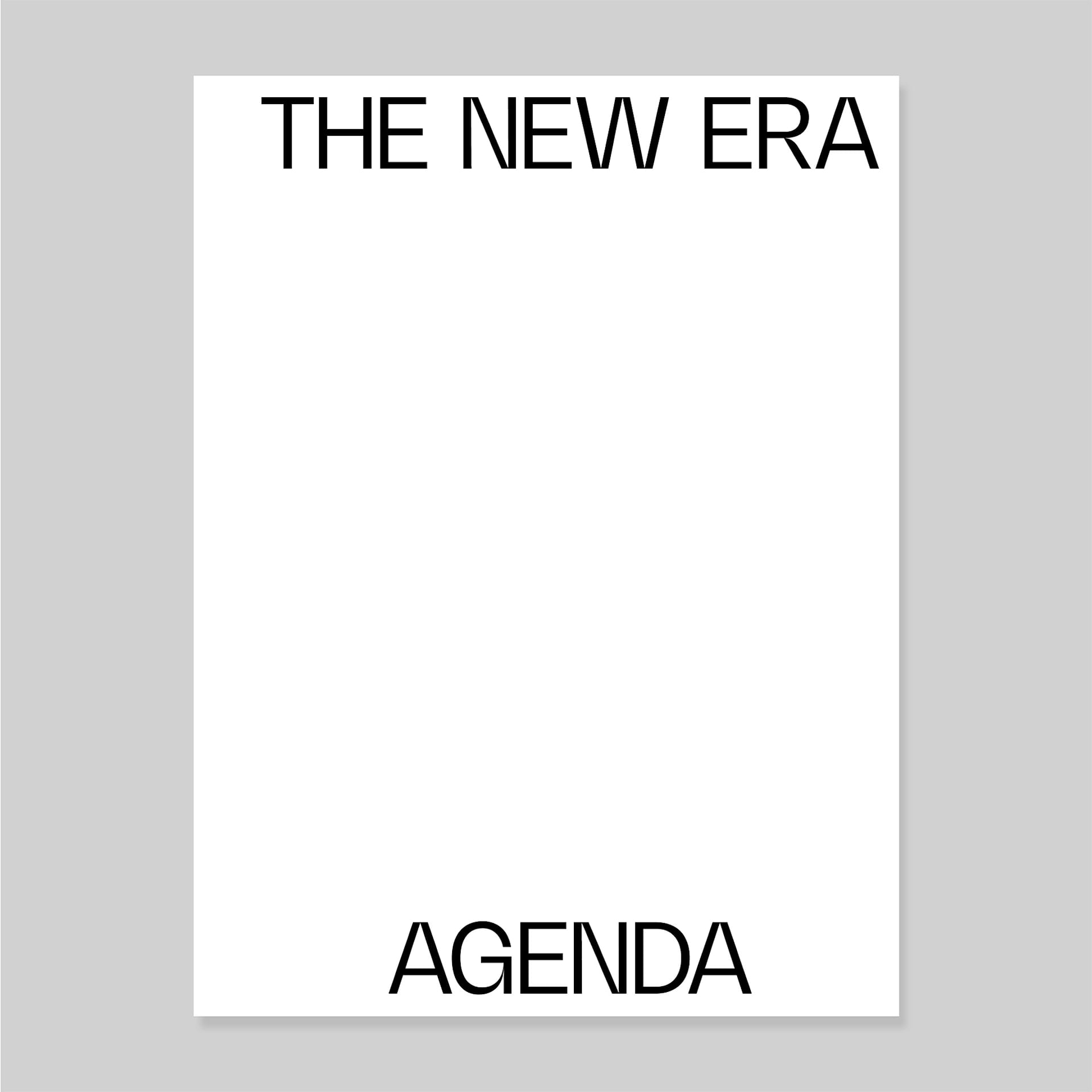 The New Era Agenda Vol 1 - The New Era - NO GA