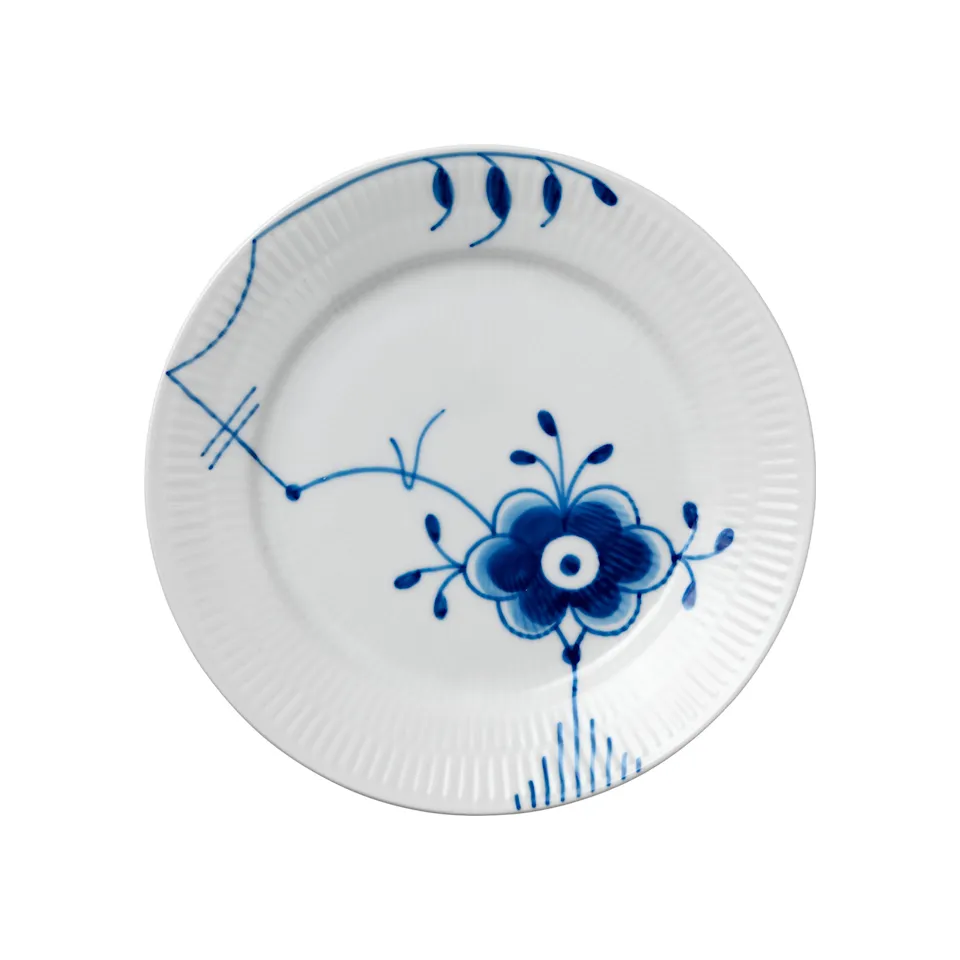 Blue Fluted Mega Plate 19 cm Decoration No. 6