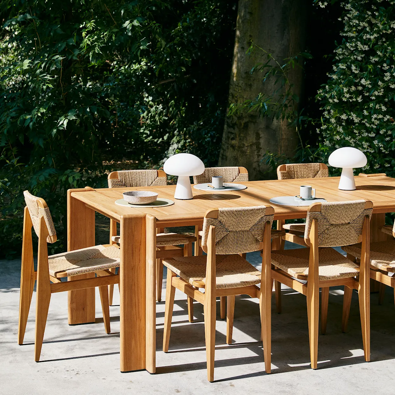 C-Chair Dining Chair, Outdoor, Base Finish Natural teak