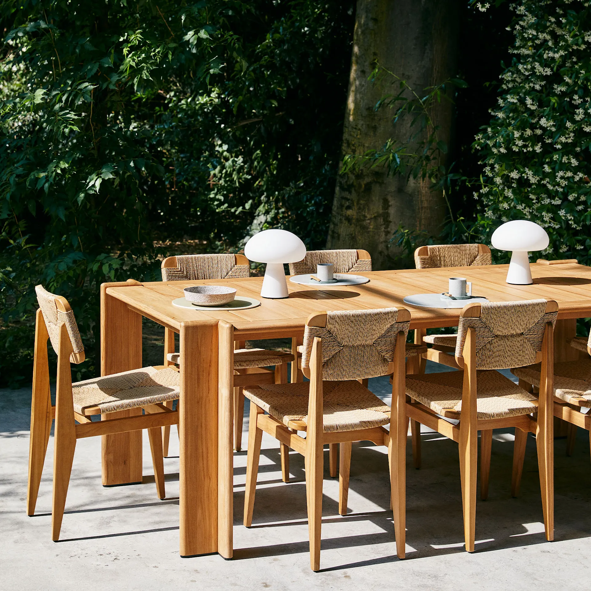 C-Chair Dining Chair, Outdoor, Base Finish Natural teak - Gubi - NO GA