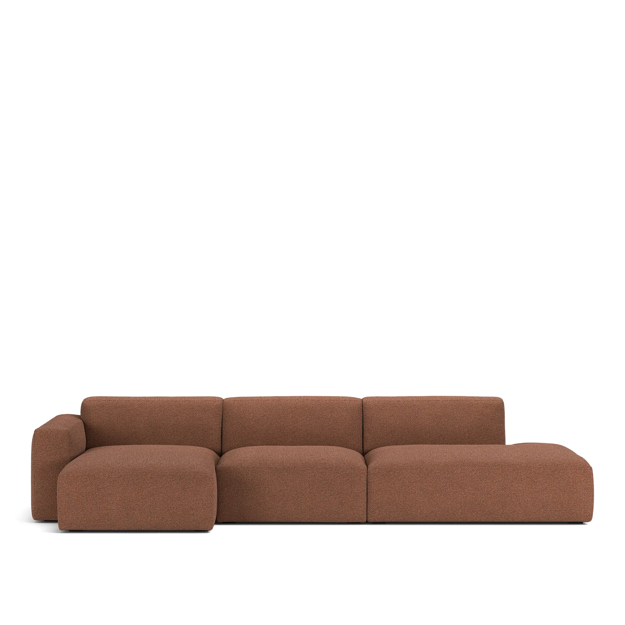 Brick 3-Seater Chaise Lounge Open End Right - 1
