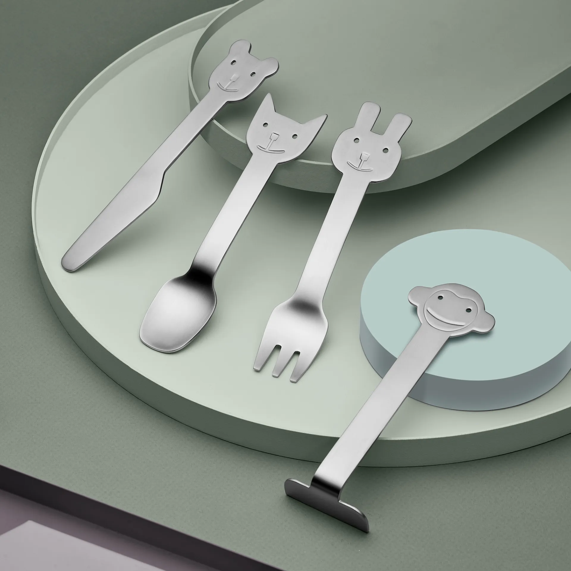 Animal Friends Children's cutlery - 4 pieces - Gense - NO GA