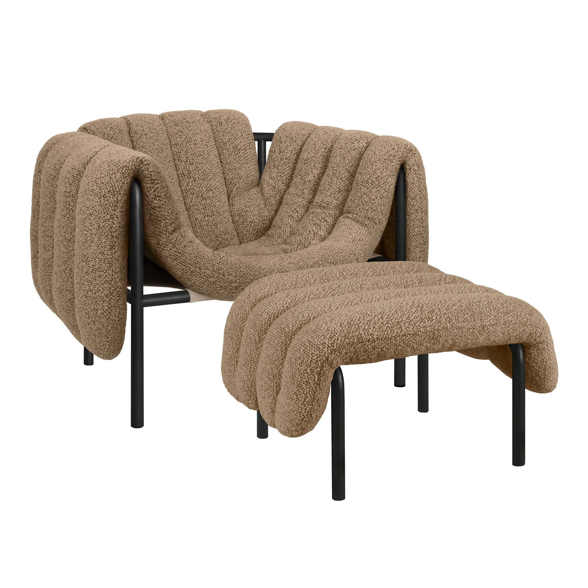 Puffy Lounge Chair + Ottoman - 1