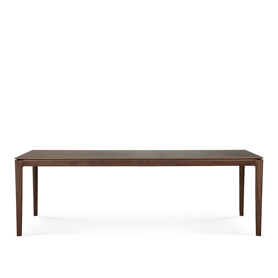 Bok Dining Table - Varnished Teak - Brown - Rectangular, 240 x 100 cm