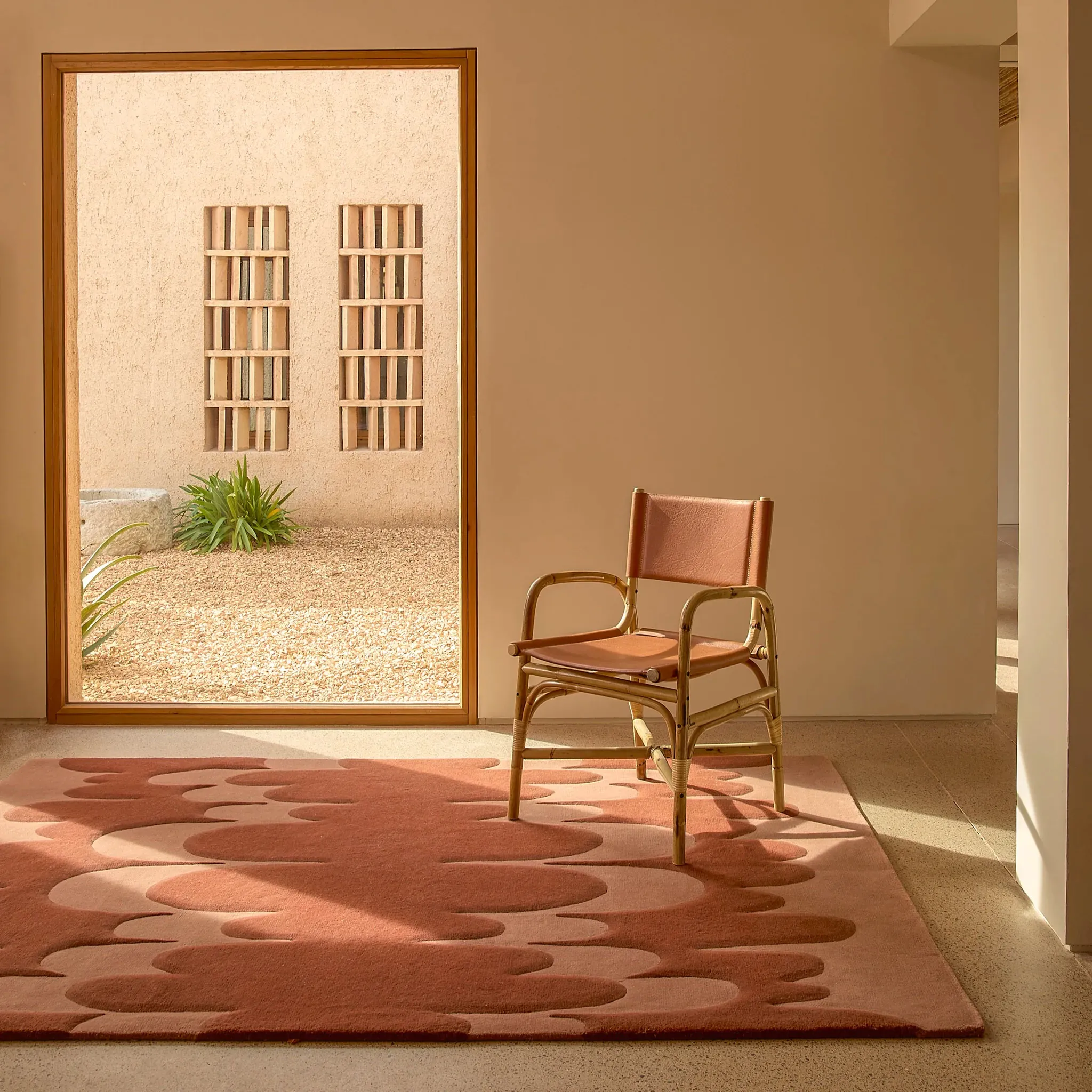 Lucia Eames Echo Terracotta uldtæppe - 3
