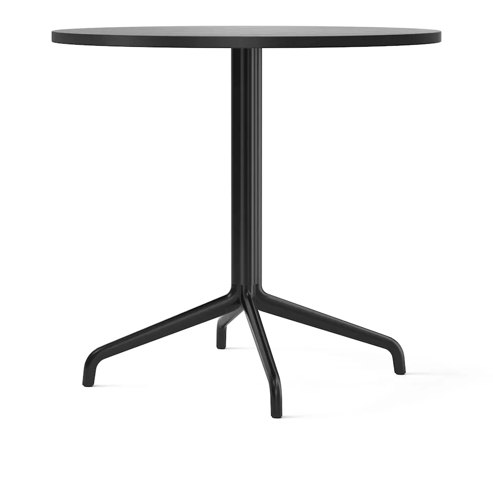 Harbour Column Dining Table 4-star - Black/Black Oak - Ø80 cm