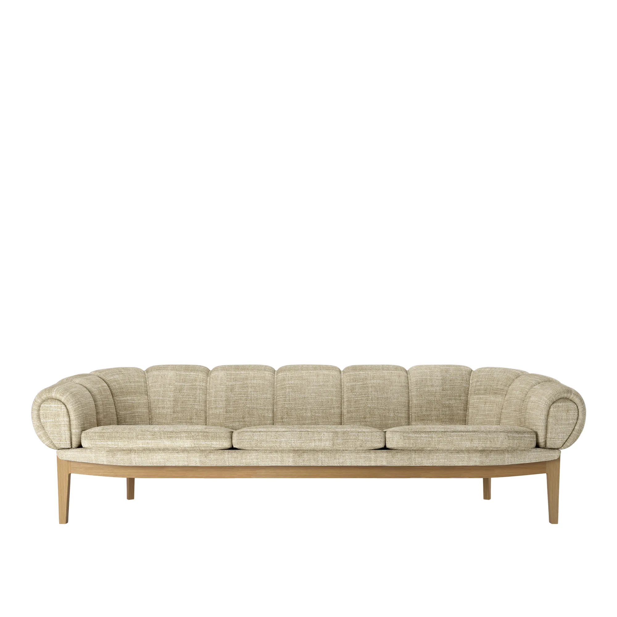Croissant 3-personers sofa egetræ - 1