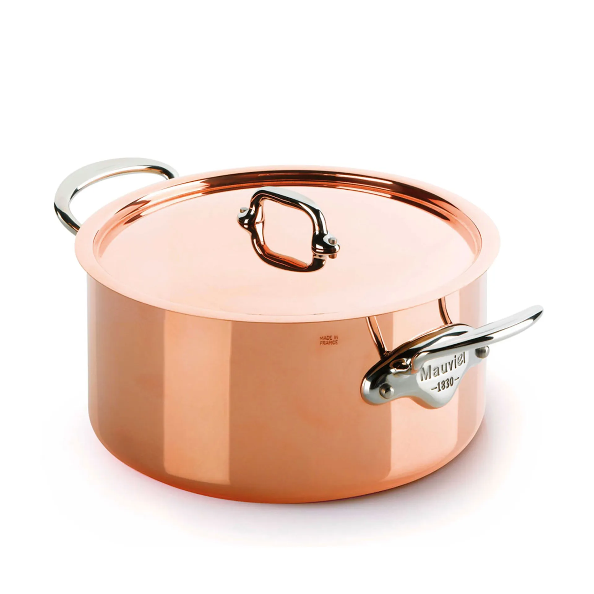 Pot With Lid M'150S Copper/Steel - 5,9 L - Mauviel - NO GA