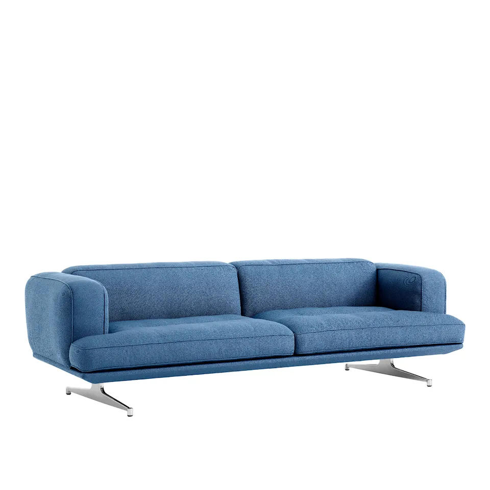 Inland AV23 3-seater sofa aluminium