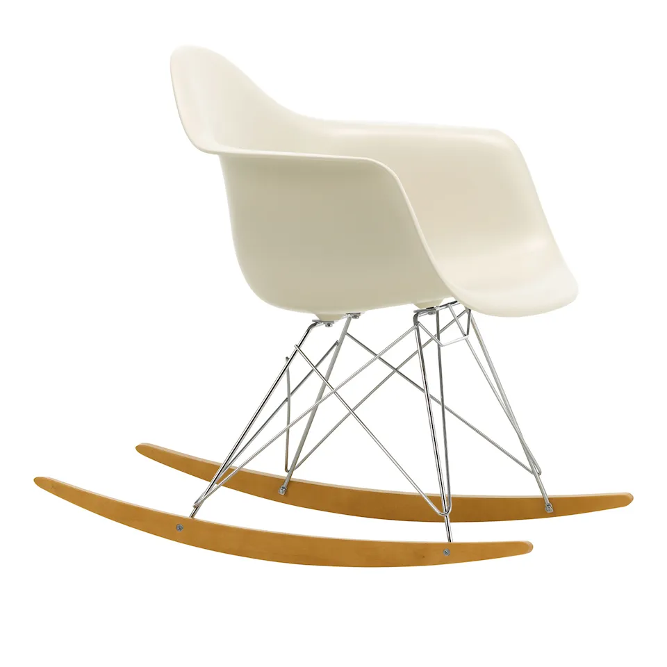 Eames RE Plastic RE Plastic Armchair RAR - 11 Pebble - Chrome Base - Golden Maple