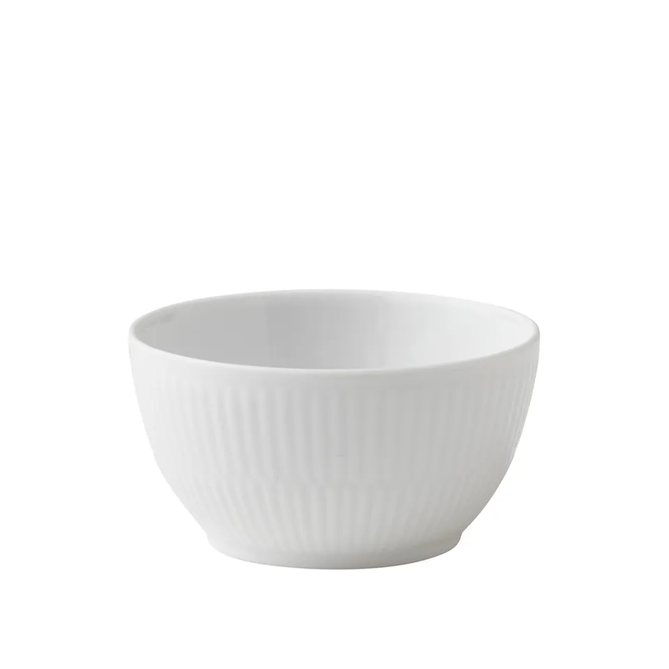 White Fluted Bowl 15 cl