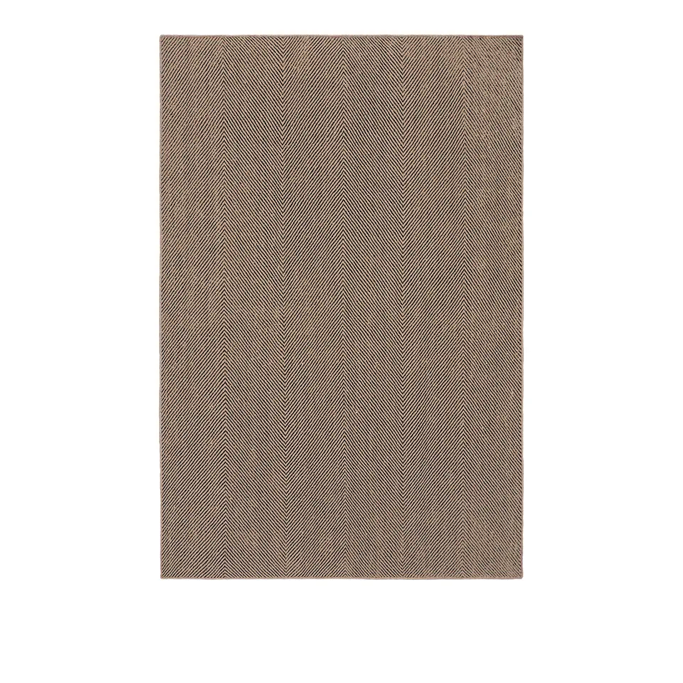 Jute Herringbone Natural/Brown tæppe
