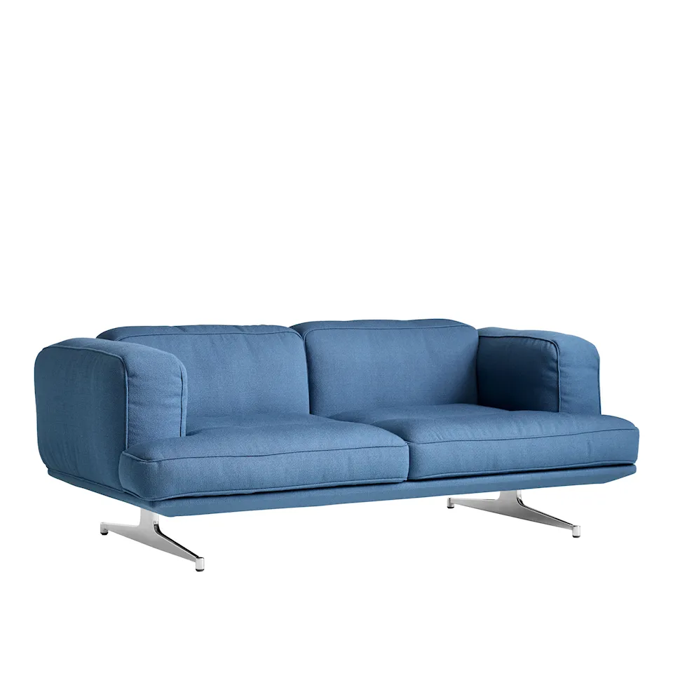 Inland AV22 2-personers sofa poleret aluminium ben