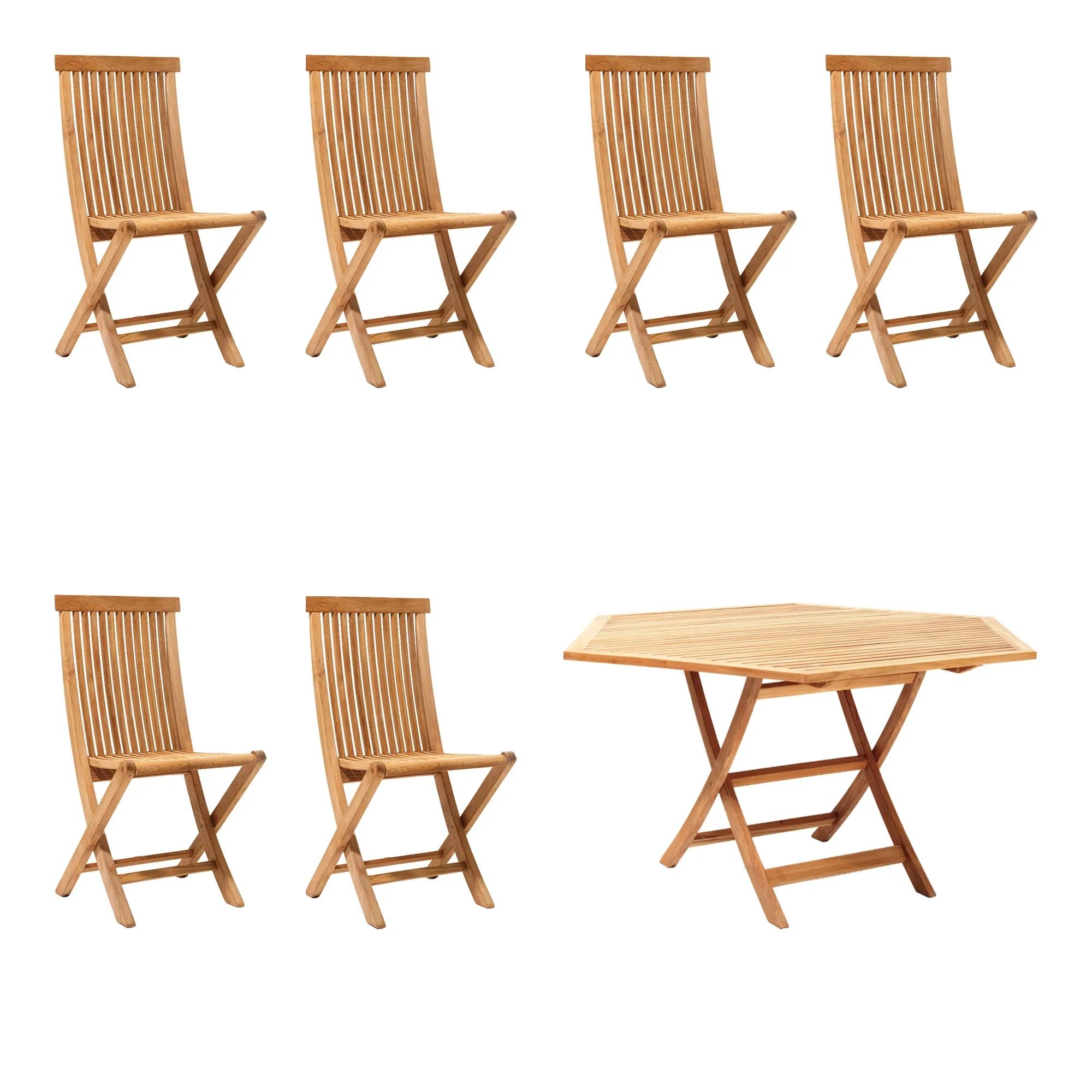 Viken eetkamerset met eettafel en 6 stoelen - 6