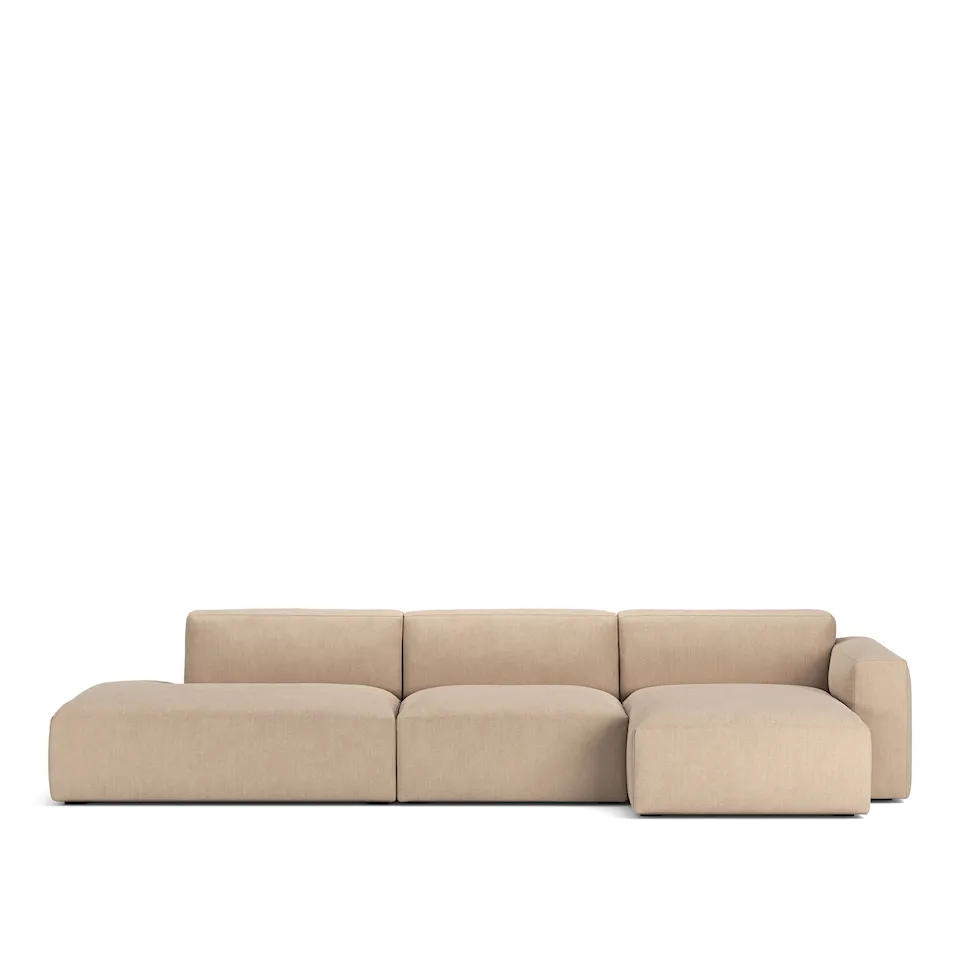Brick 3-personers sofa chaiselong åben ende venstre