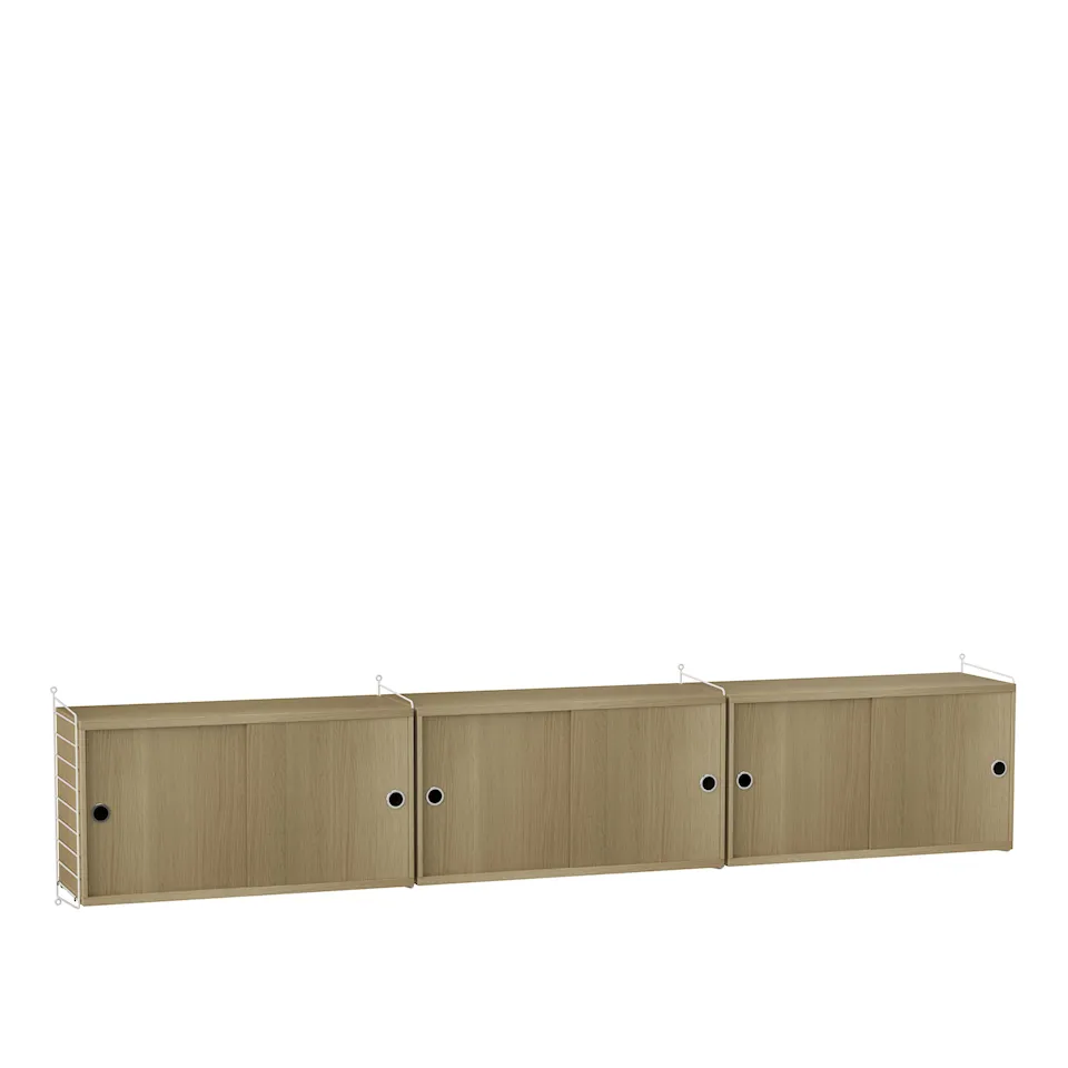 Stue reolsystem D eg/hvid
