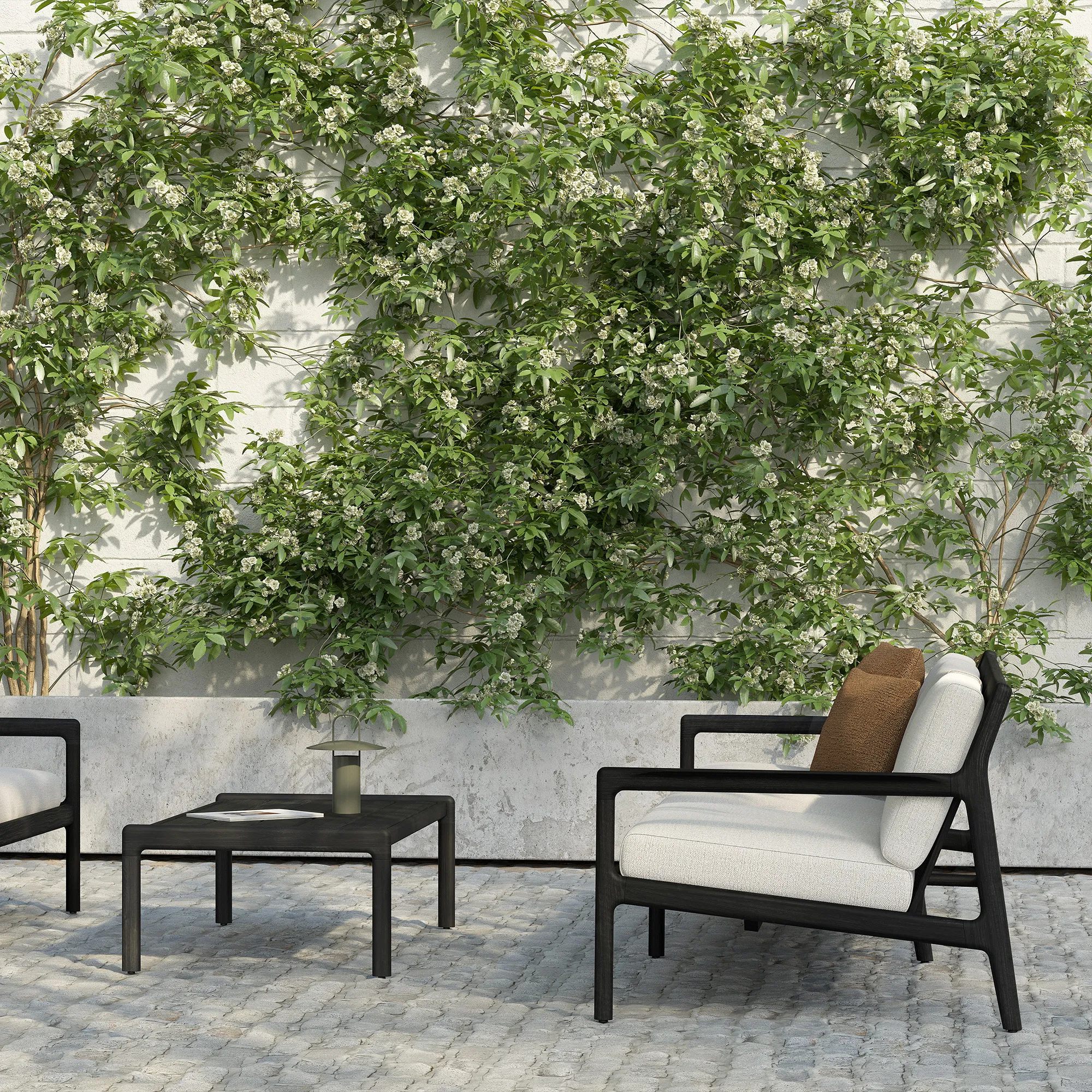 Jack Outdoor Sofa 2-seater Black Teak