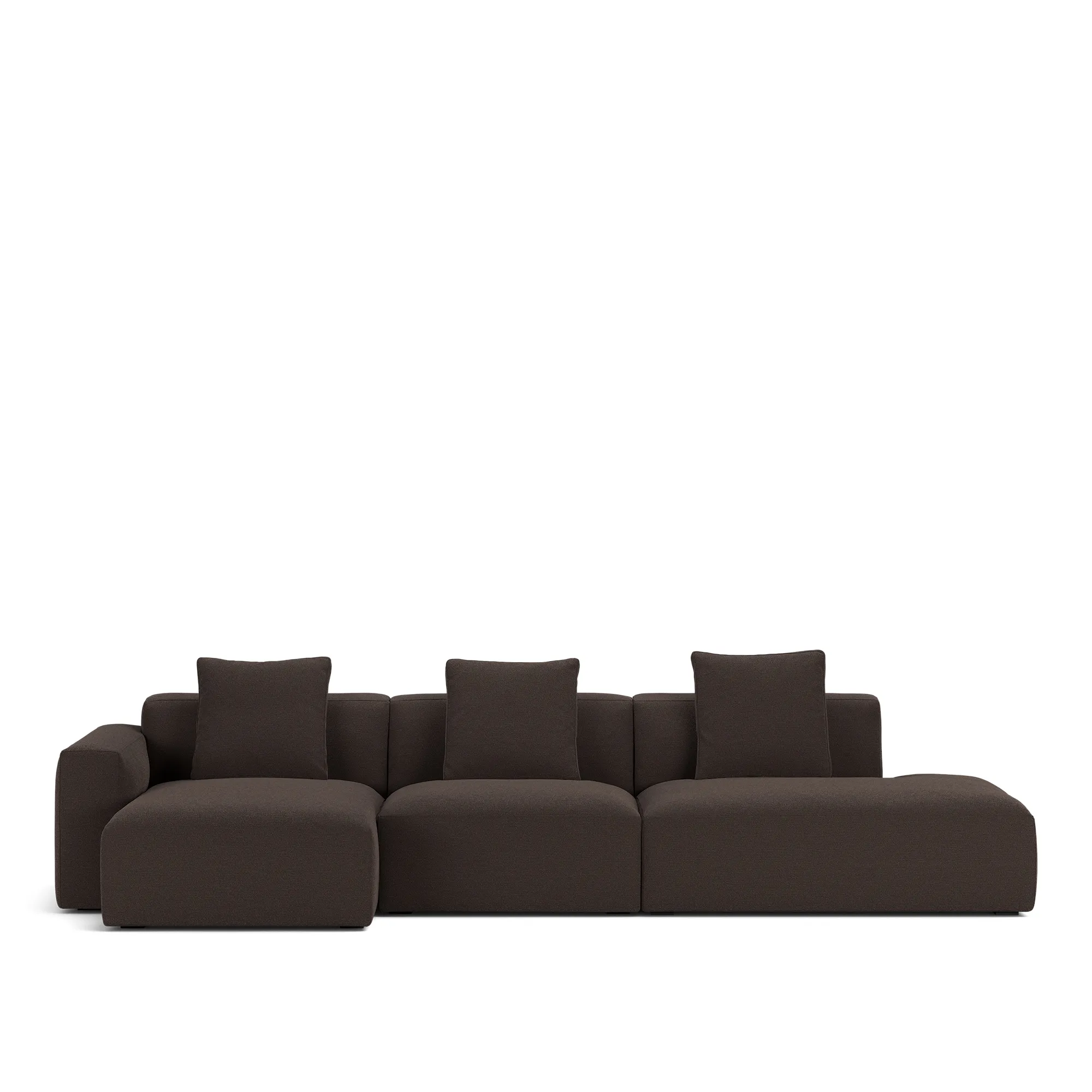 Brick 3-Seater Chaise Lounge Open End Right - 10
