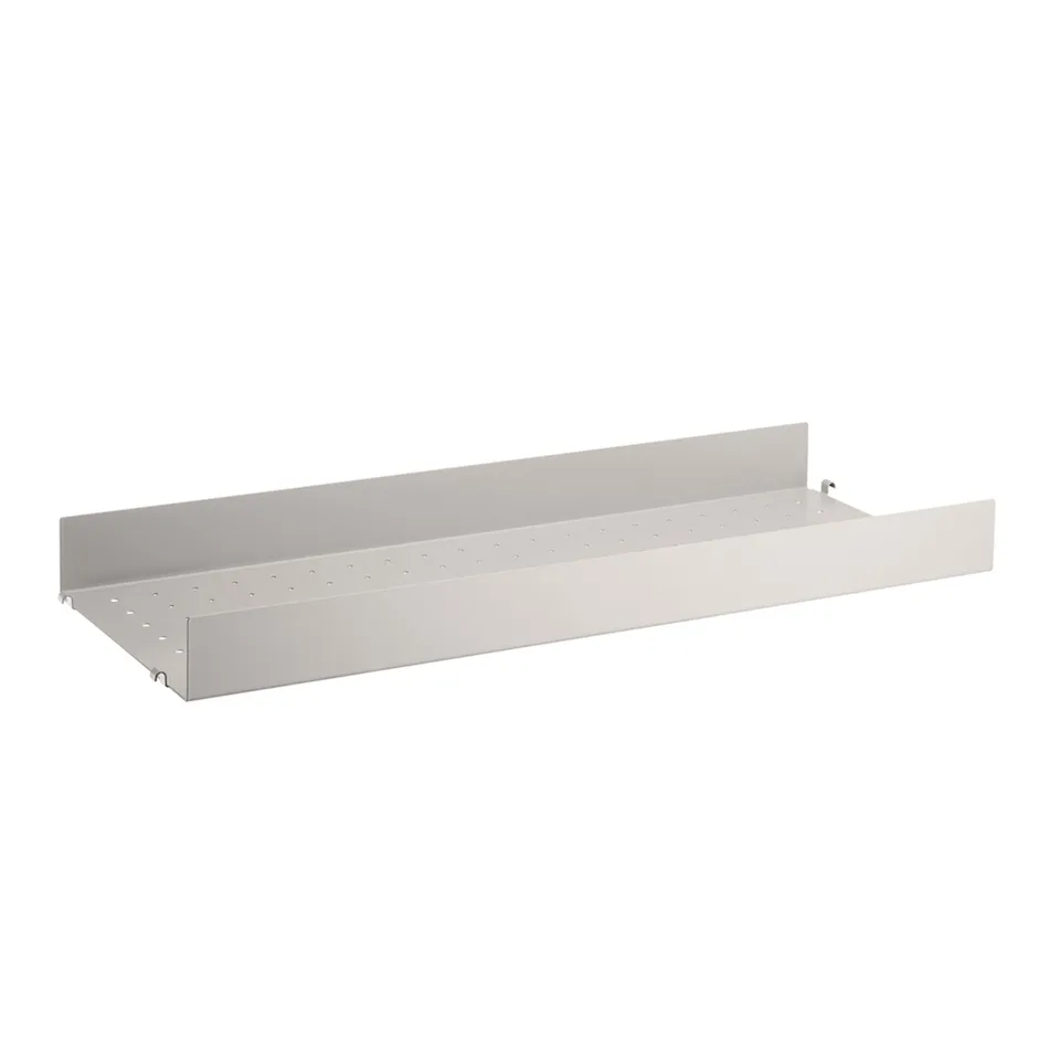 Metalhyldeplade 78x30cm hög kant beige