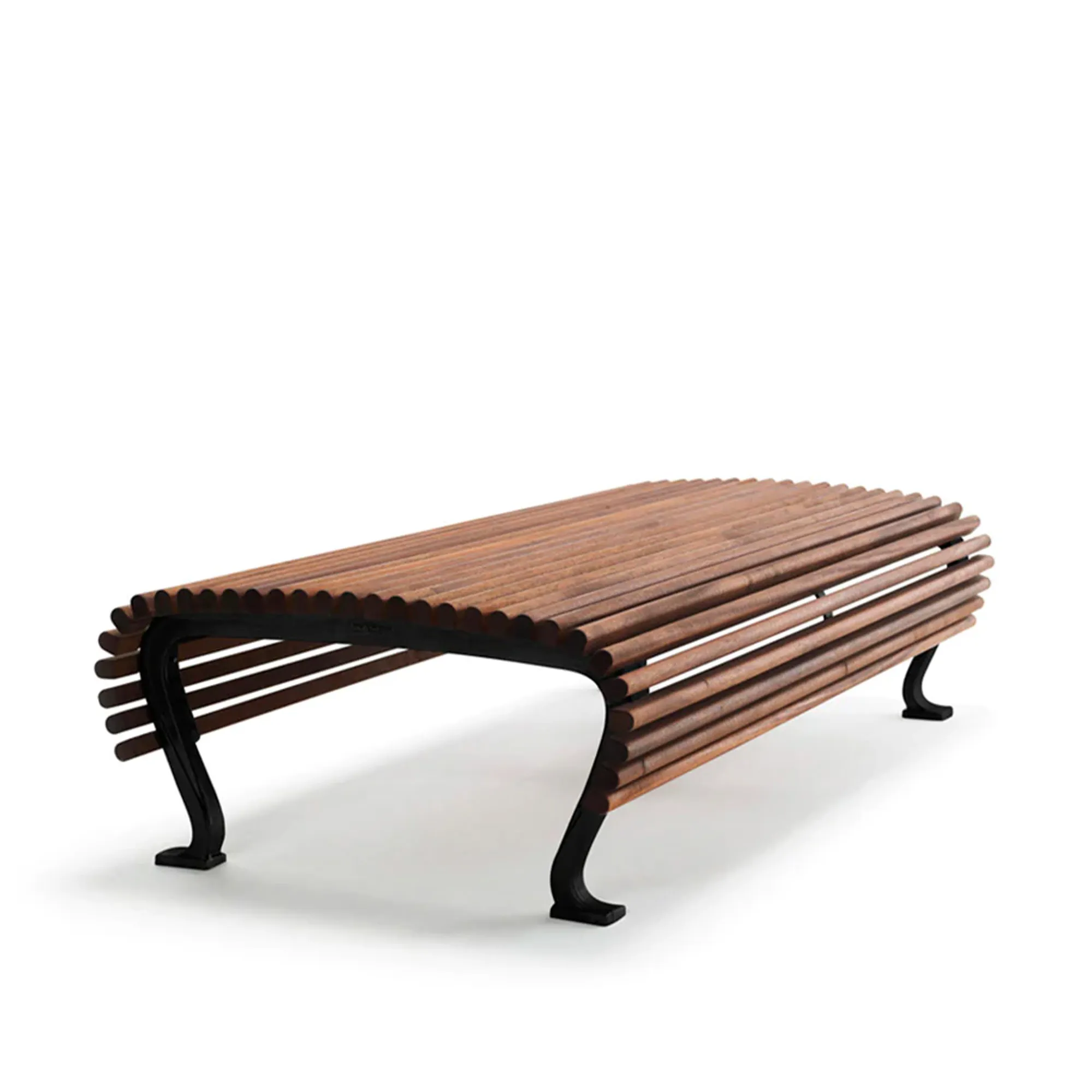 Jujol Bench Wide Oiled Mahogany - 1
