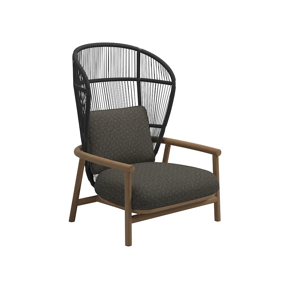 Fern High Back Lounge Chair, Meteor/Raven, Cat.D Wave Querry