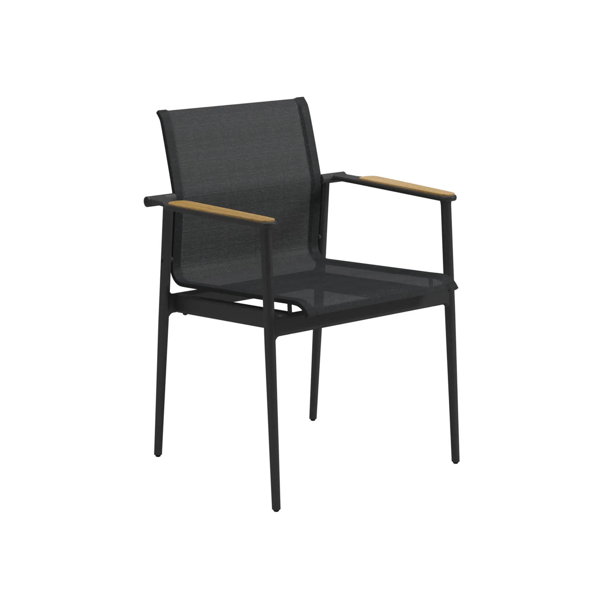 180 Stacking Chair with Teak Arms - 1